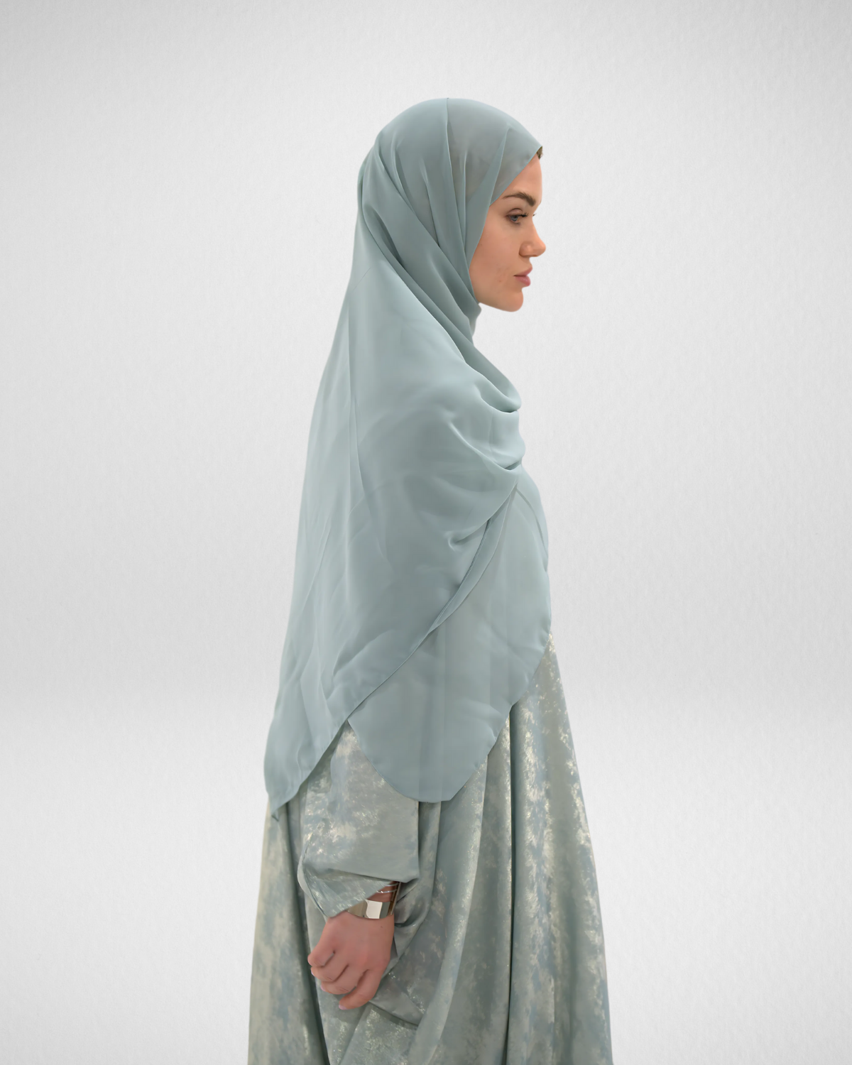 Shimmer Bisht Abaya - Sage