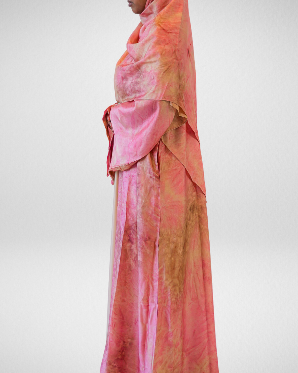 2-Tone Marble Abaya - Blossom