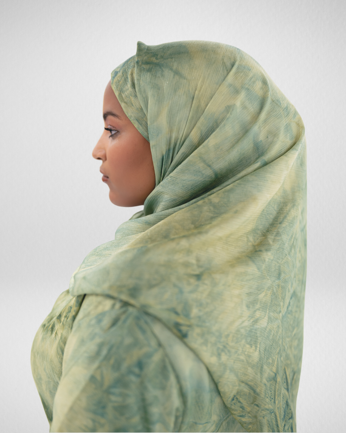 2-Tone Marble Abaya - Buttercup