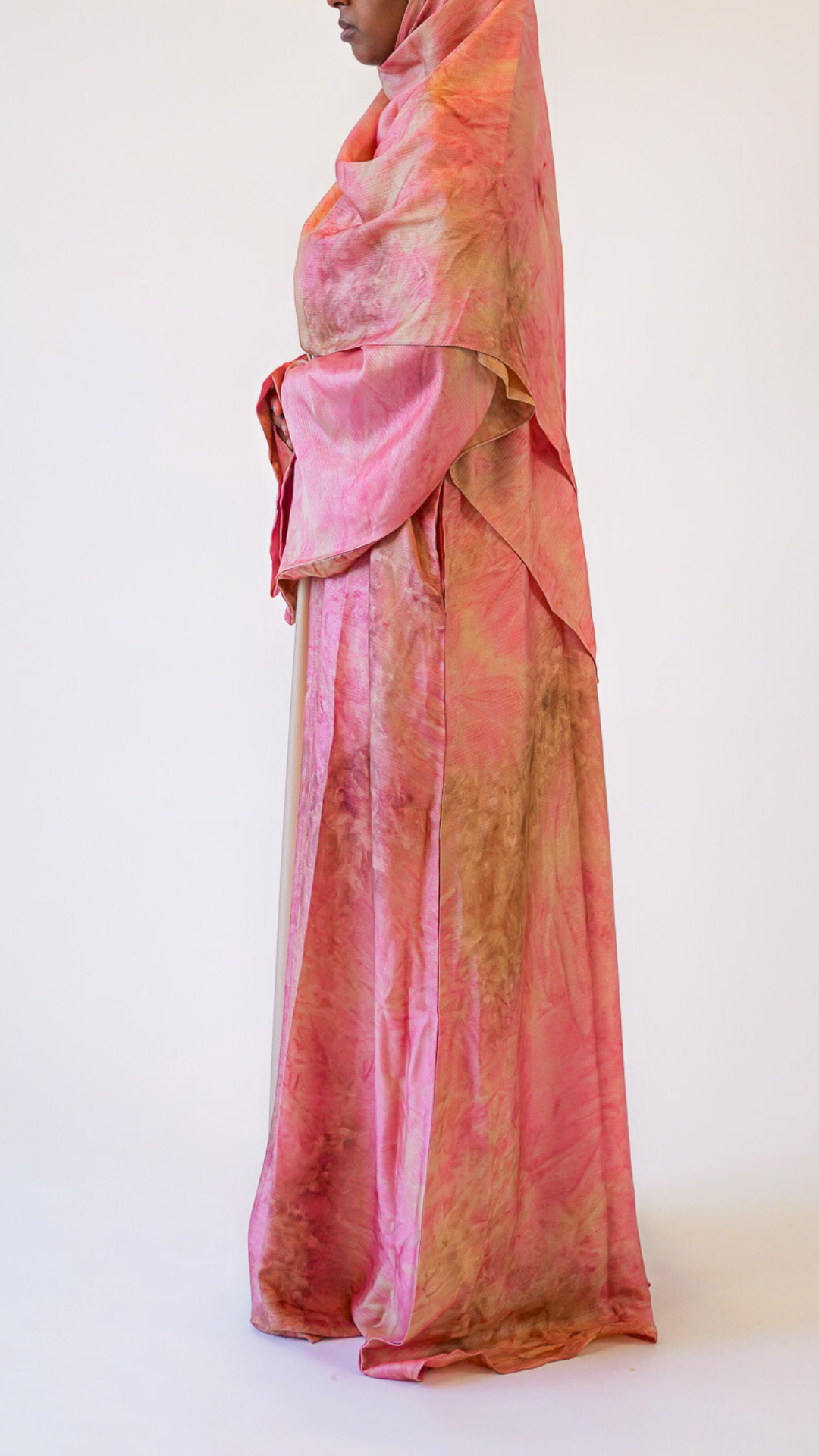 2-Tone Marble Abaya - Blossom