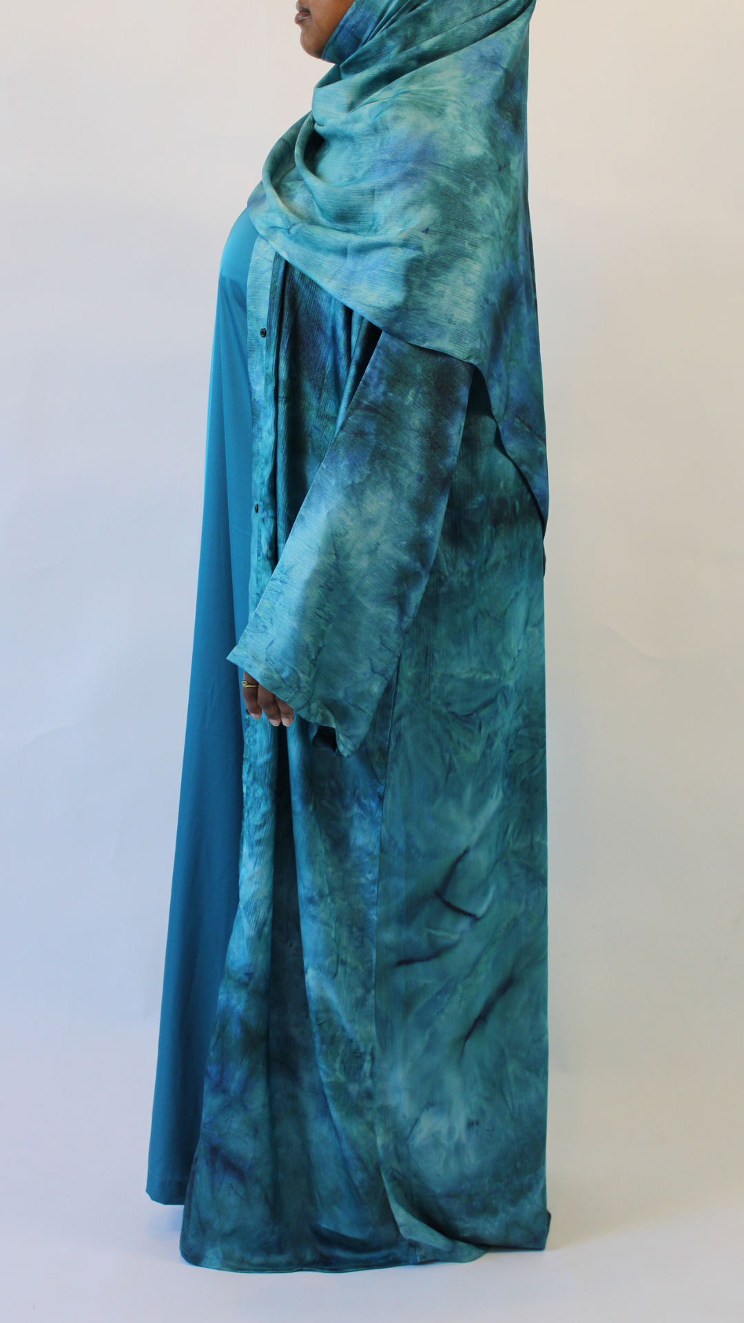 2-Tone Marble Abaya - Bubbles