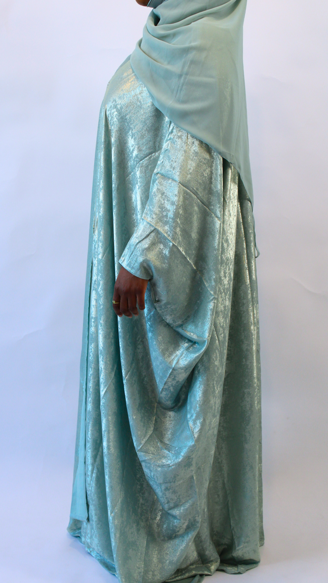 Shimmer Bisht Abaya - Sage